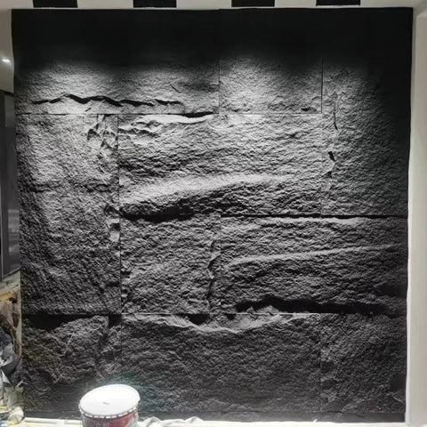 WOODFLEX FLEXIBLE PU STONE PANEL - STONE SKIN Black - 2400 x 600mm