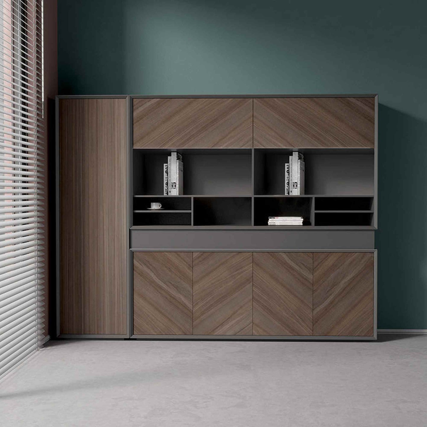 ARMANDO Display Unit 2.6M - Hazelnut & Grey