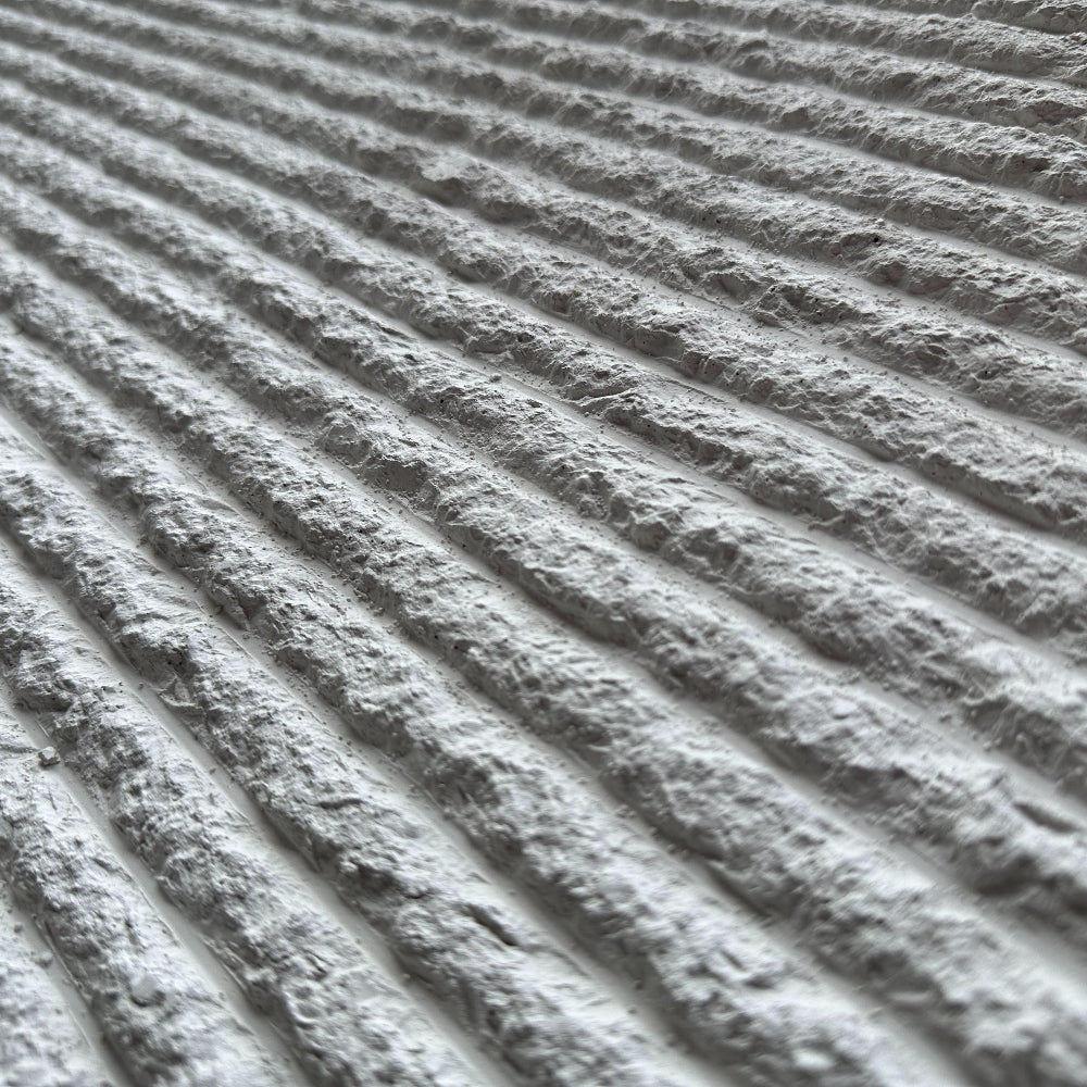 WOODFLEX FLEXIBLE SOFT STONE PANEL - ROUNDED LINE White - 1200 x 600mm