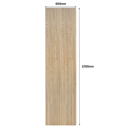 WOODFLEX Flexible Wooden Slat Wall Panel - Oak Veneer - 2700mm x 600mm - Half Round