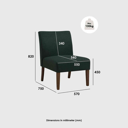 JOLLY Lounge Chair - Kale & Walnut