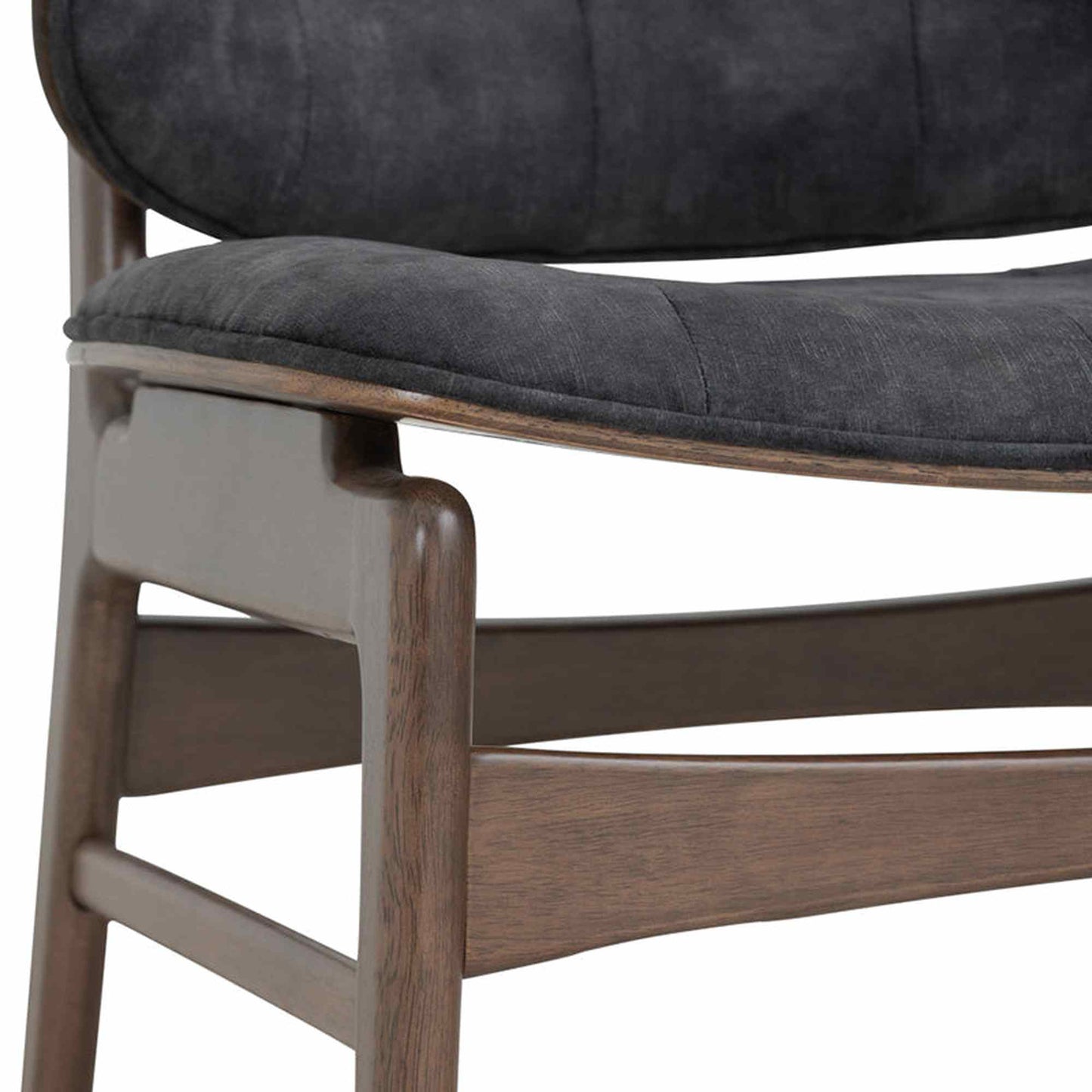 HEATH Lounge Chair - Walnut & Charcoal