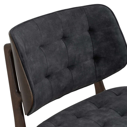 HEATH Lounge Chair - Walnut & Charcoal