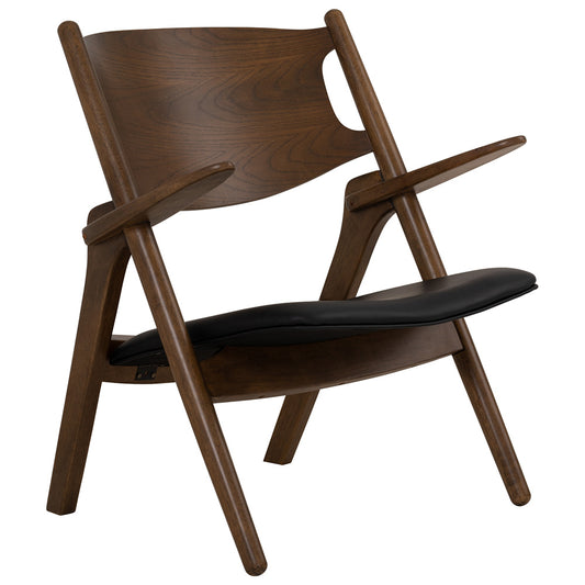 CAMRY Lounge Chair - Walnut & Black