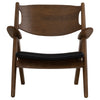CAMRY Lounge Chair - Walnut & Black