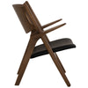 CAMRY Lounge Chair - Walnut & Black