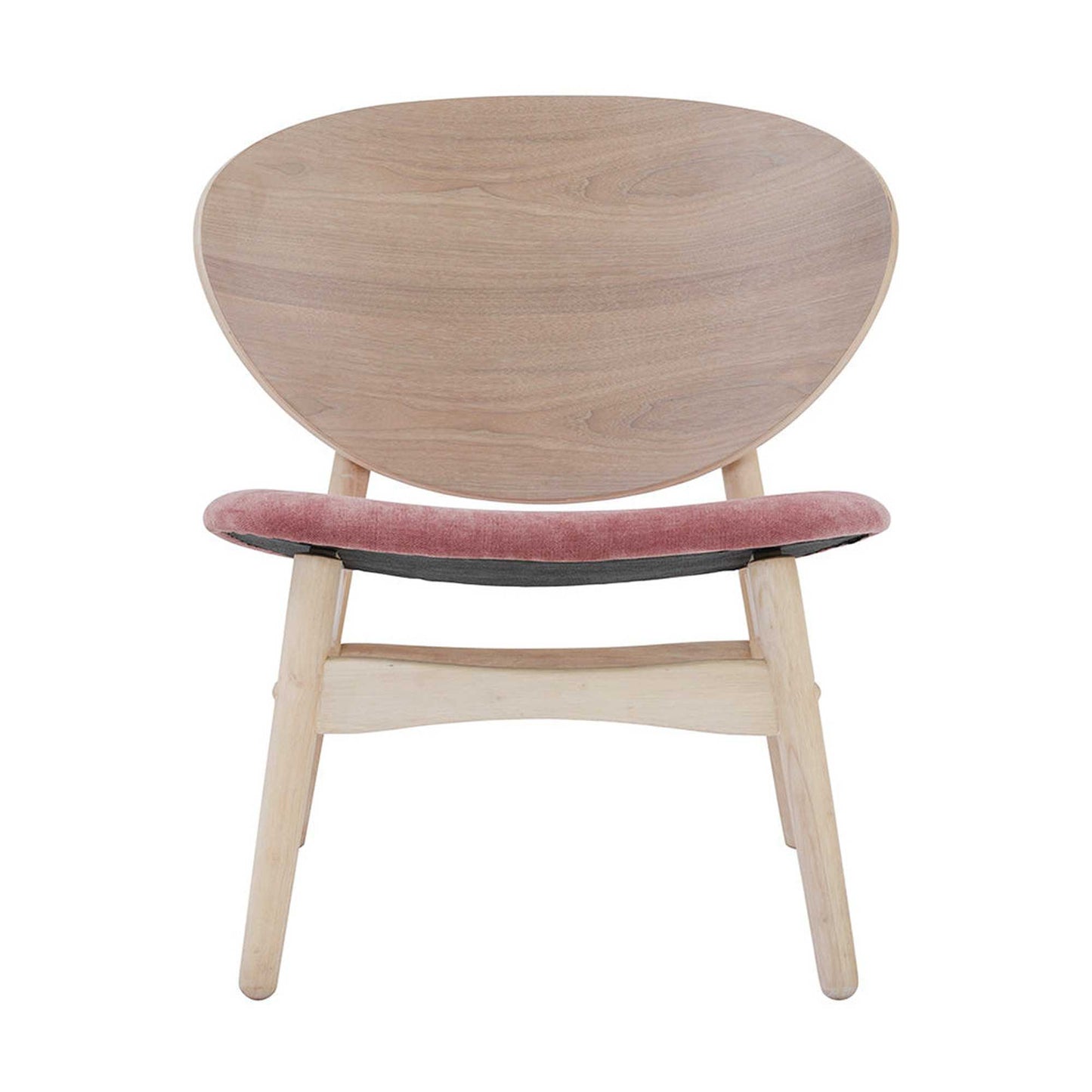 POLARA Lounge Chair - Oak & Salmon