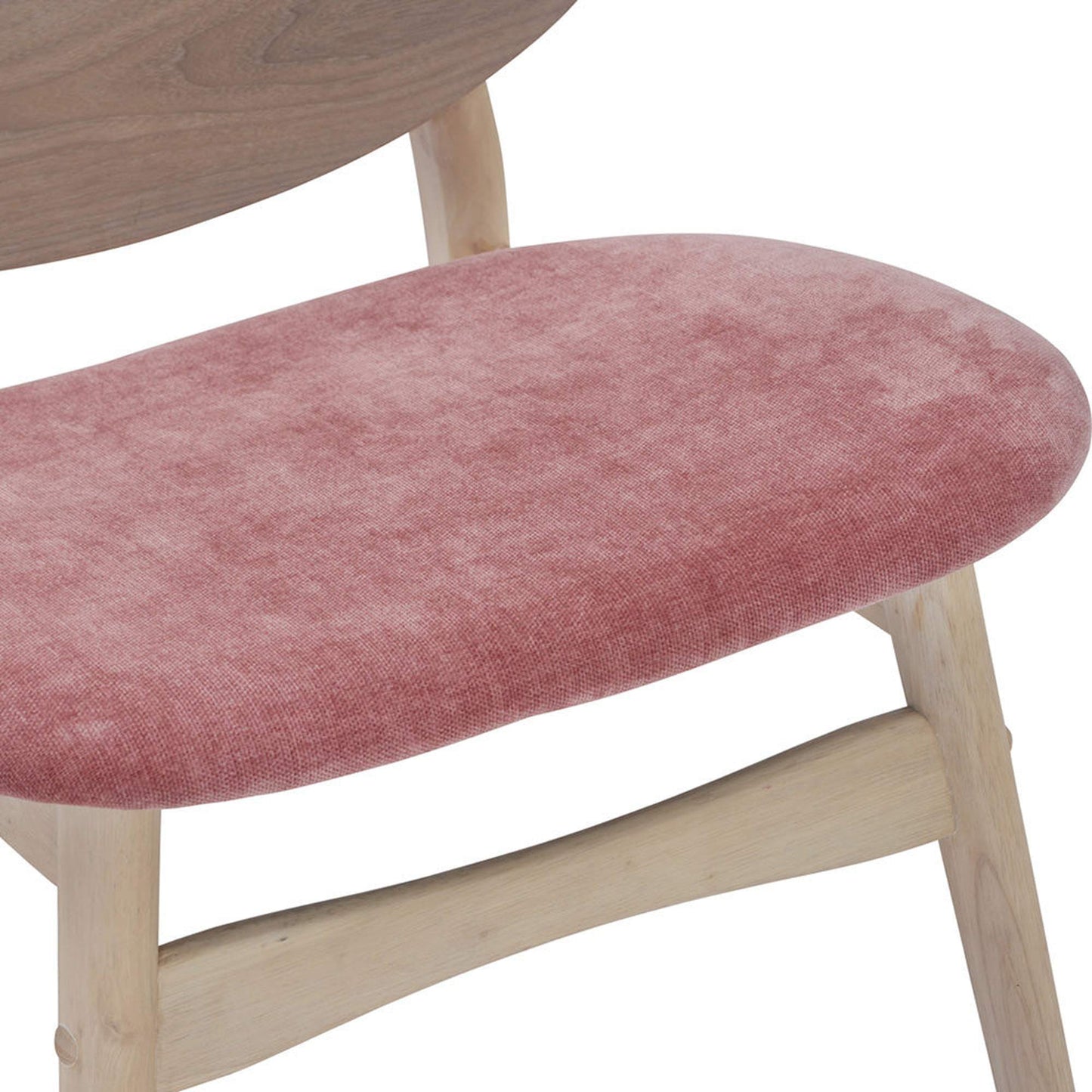 POLARA Lounge Chair - Oak & Salmon