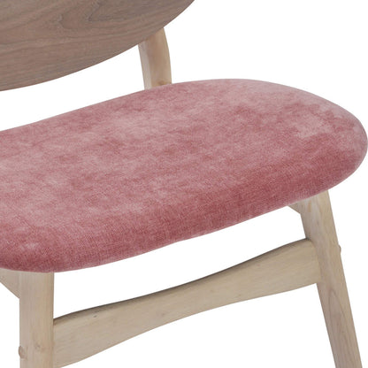 POLARA Lounge Chair - Oak & Salmon