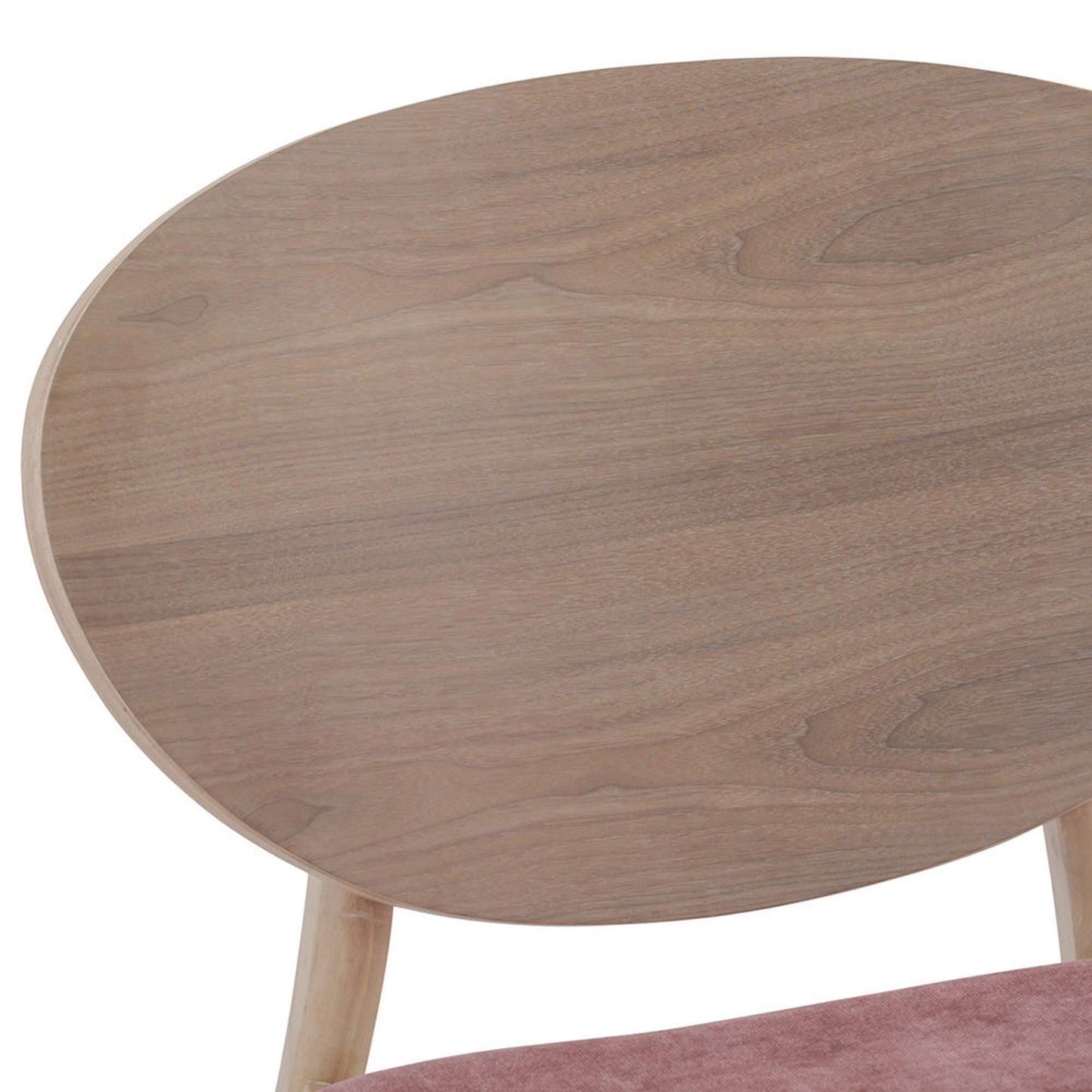 POLARA Lounge Chair - Oak & Salmon