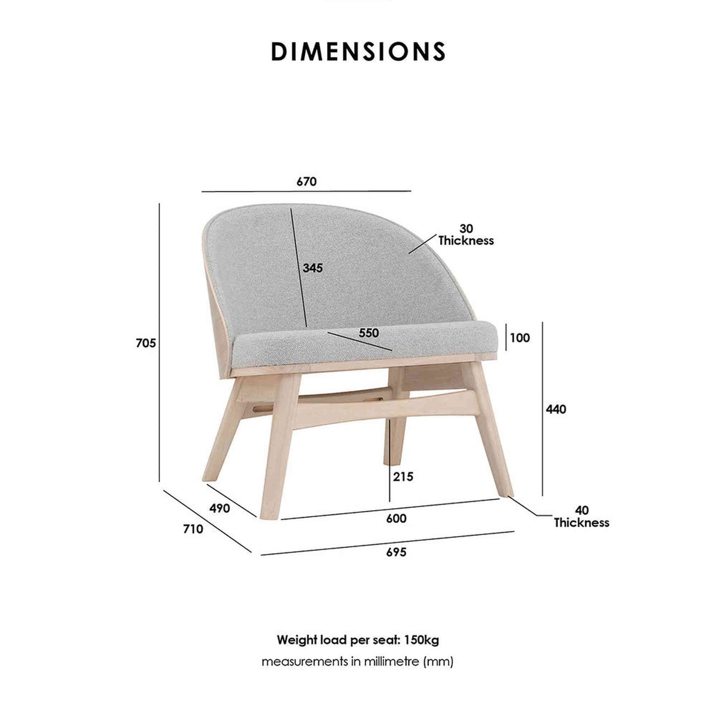 VEDA Lounge Chair - Natural