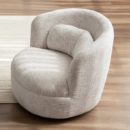 COROLLA Swivel Lounge Chair - Ivory