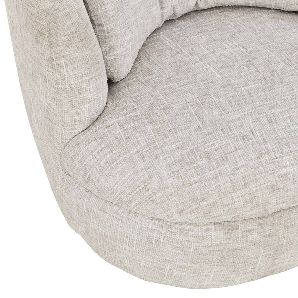 COROLLA Swivel Lounge Chair - Ivory