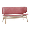 POLARA 2 Seater Lounge Chair - Oak & Salmon