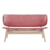 POLARA 2 Seater Lounge Chair - Oak & Salmon