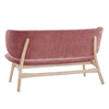 POLARA 2 Seater Lounge Chair - Oak & Salmon