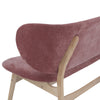 POLARA 2 Seater Lounge Chair - Oak & Salmon