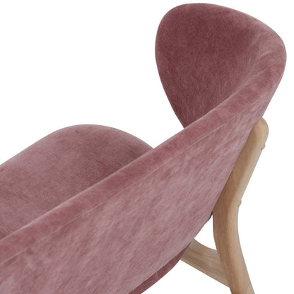 POLARA 2 Seater Lounge Chair - Oak & Salmon