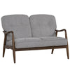 FIGARO 2 Seater Sofa Walnut & Steel