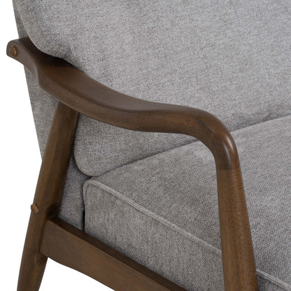 FIGARO 2 Seater Sofa Walnut & Steel