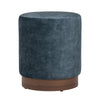 AURA Ottoman 37.5cm - Sapphire & Walnut