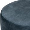 AURA Ottoman 37.5cm - Sapphire & Walnut