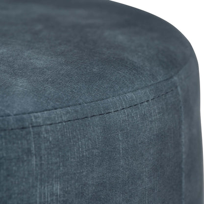 AURA Ottoman 37.5cm - Sapphire & Walnut
