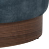 AURA Ottoman 37.5cm - Sapphire & Walnut