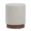 AURA Ottoman 37.5cm - Beige & Walnut