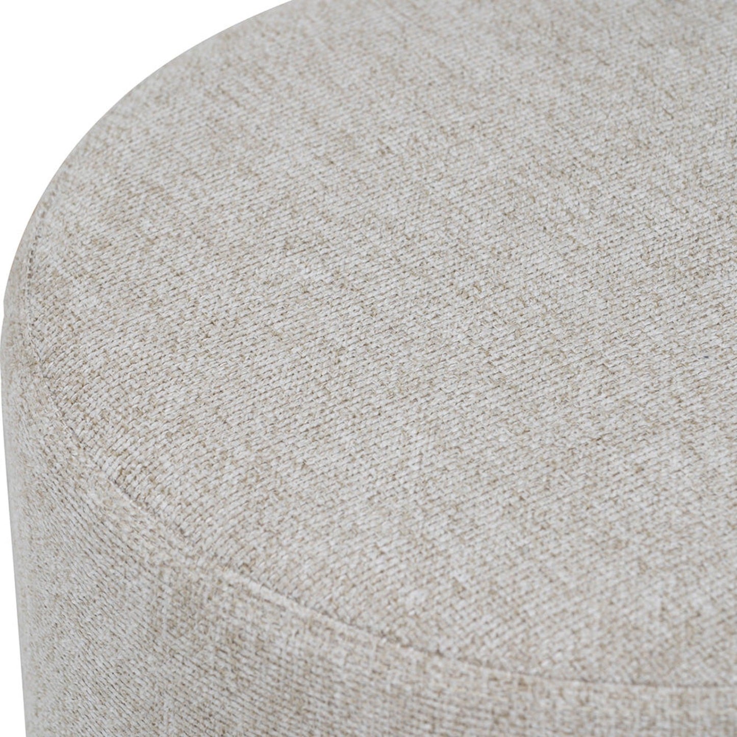 AURA Ottoman 37.5cm - Beige & Walnut