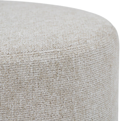 AURA Ottoman 37.5cm - Beige & Walnut