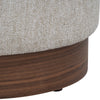 AURA Ottoman 37.5cm - Beige & Walnut