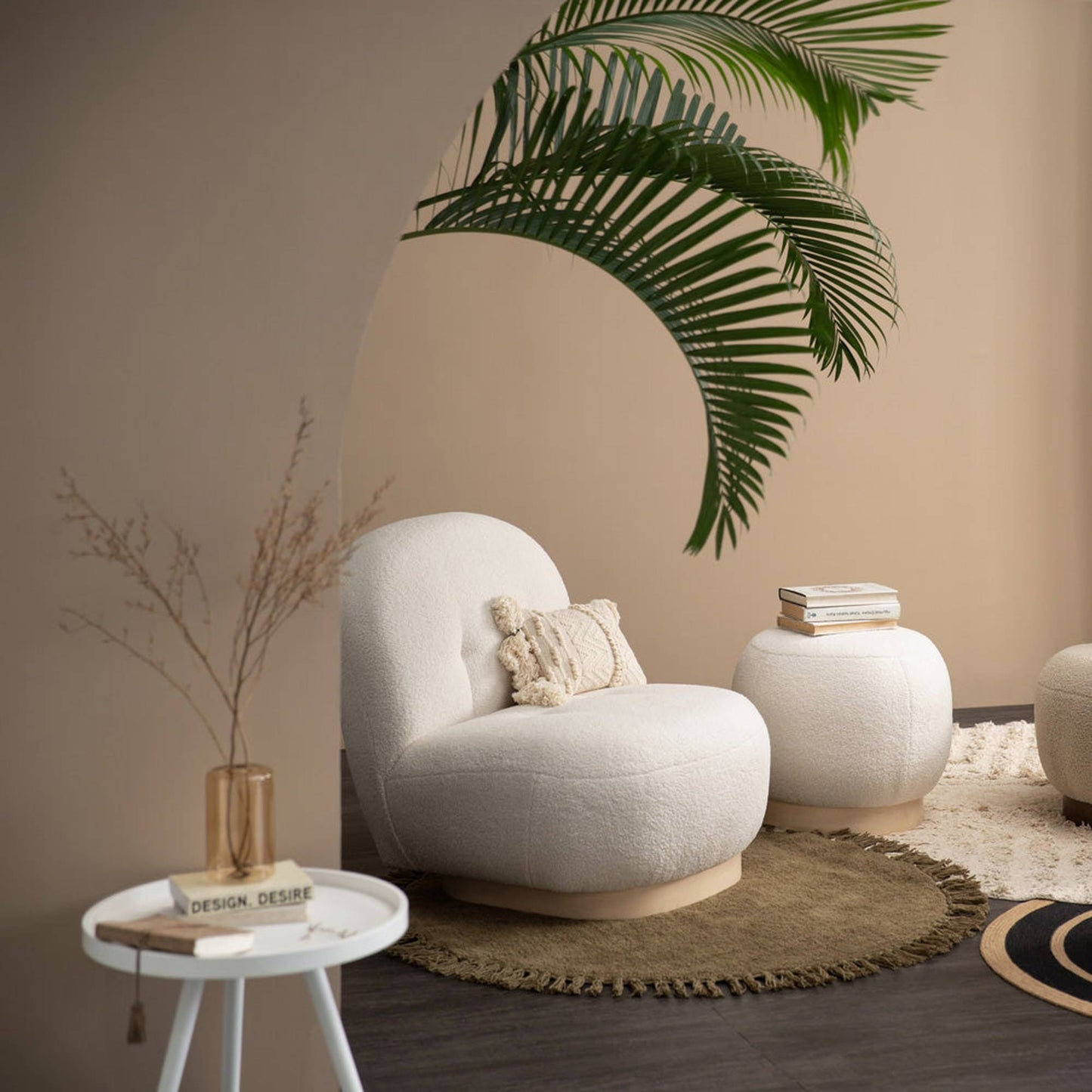 STELIA Ottoman 51cm - Off White