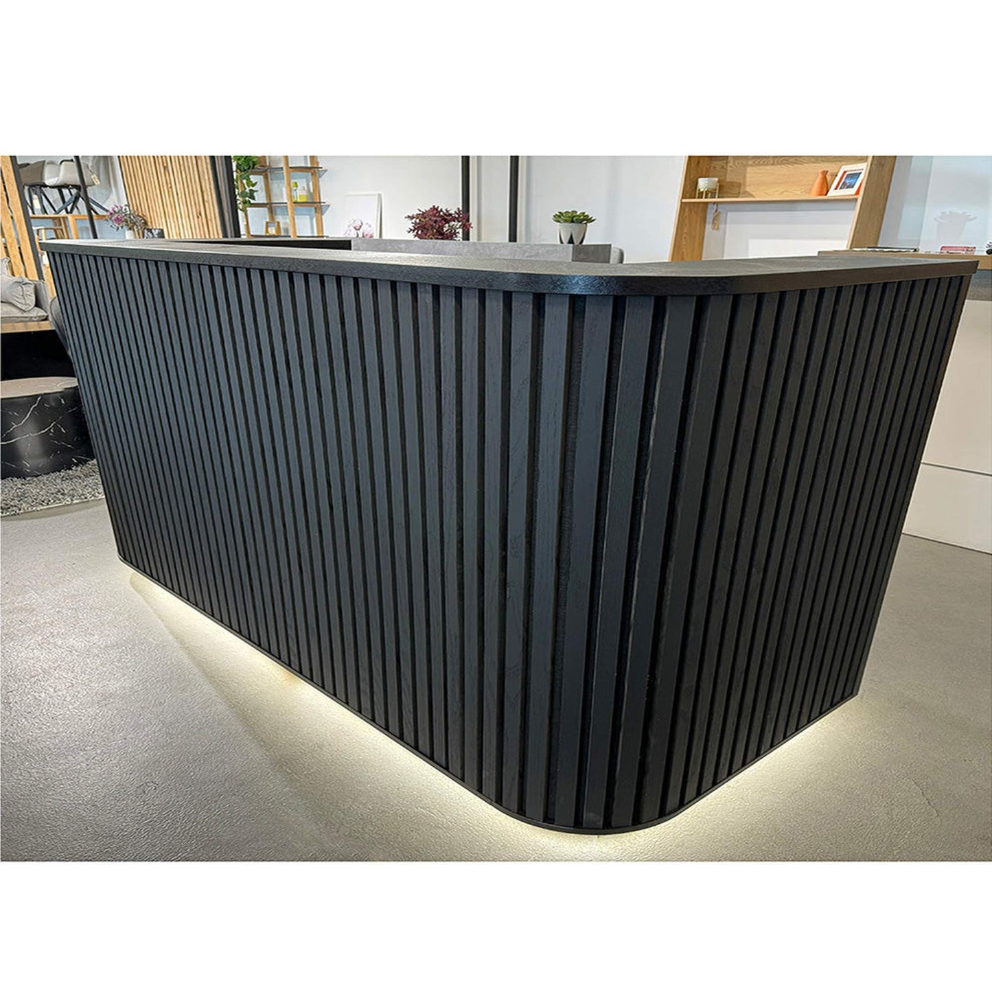HALO Reception Desk 240cm - Black