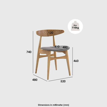 Tricia Dining Chair - Oak & Grey