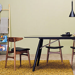 Tricia Dining Chair - Walnut + Black