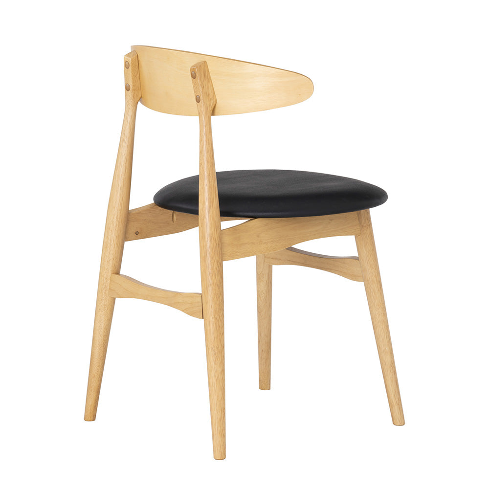 TELYN Dining Chair - Oak + Black