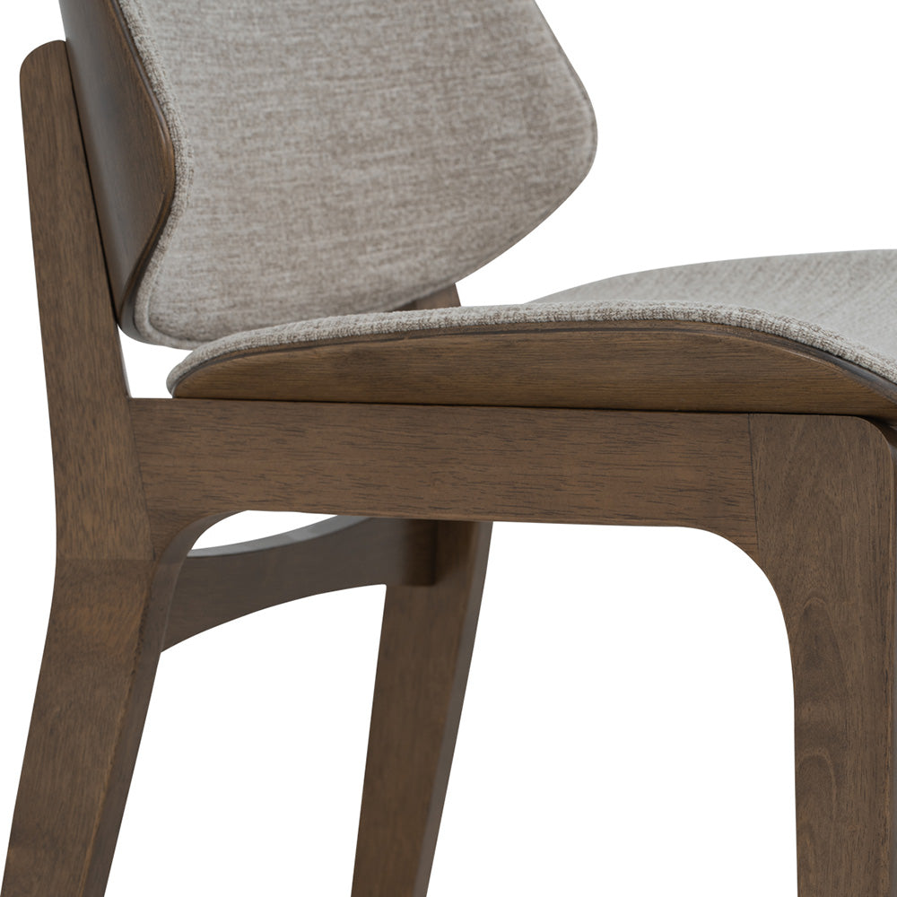 ERZA Dining Chair - Walnut & Grey