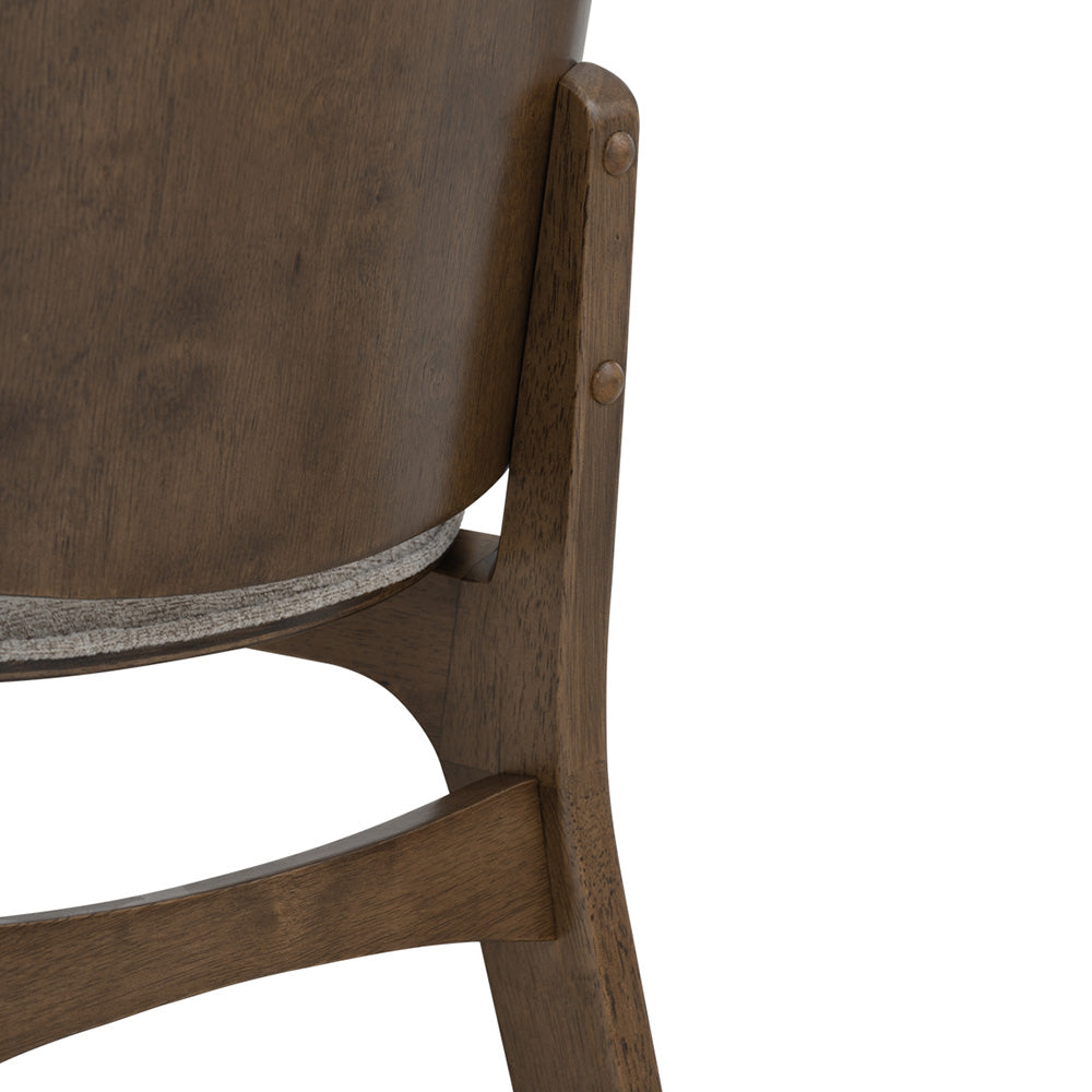 ERZA Dining Chair - Walnut & Grey