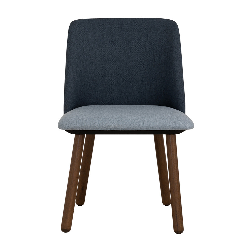 JOLLIN  Dining Chair - Walnut & Blue