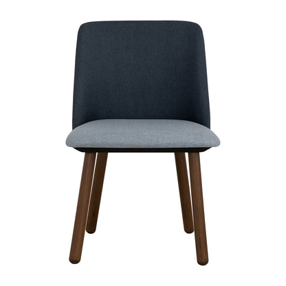 JOLLIN  Dining Chair - Walnut & Blue