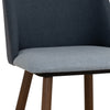 JOLLIN  Dining Chair - Walnut & Blue