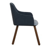 JOLLIN  Arm Chair - Walnut & Blue