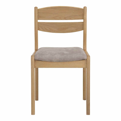 REVA Dining Chair - Oak & Beige