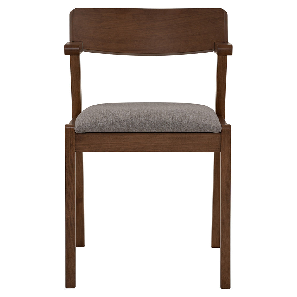 Zola Dining Chair - Walnut & Grey
