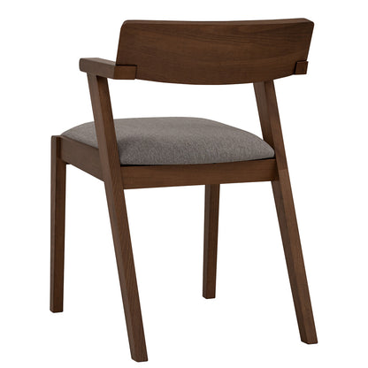 Zola Dining Chair - Walnut & Grey