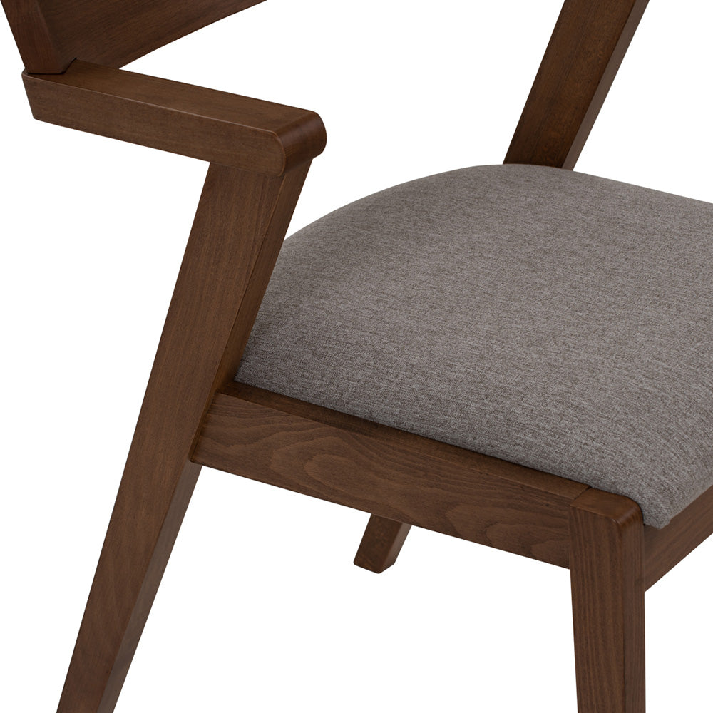 Zola Dining Chair - Walnut & Grey