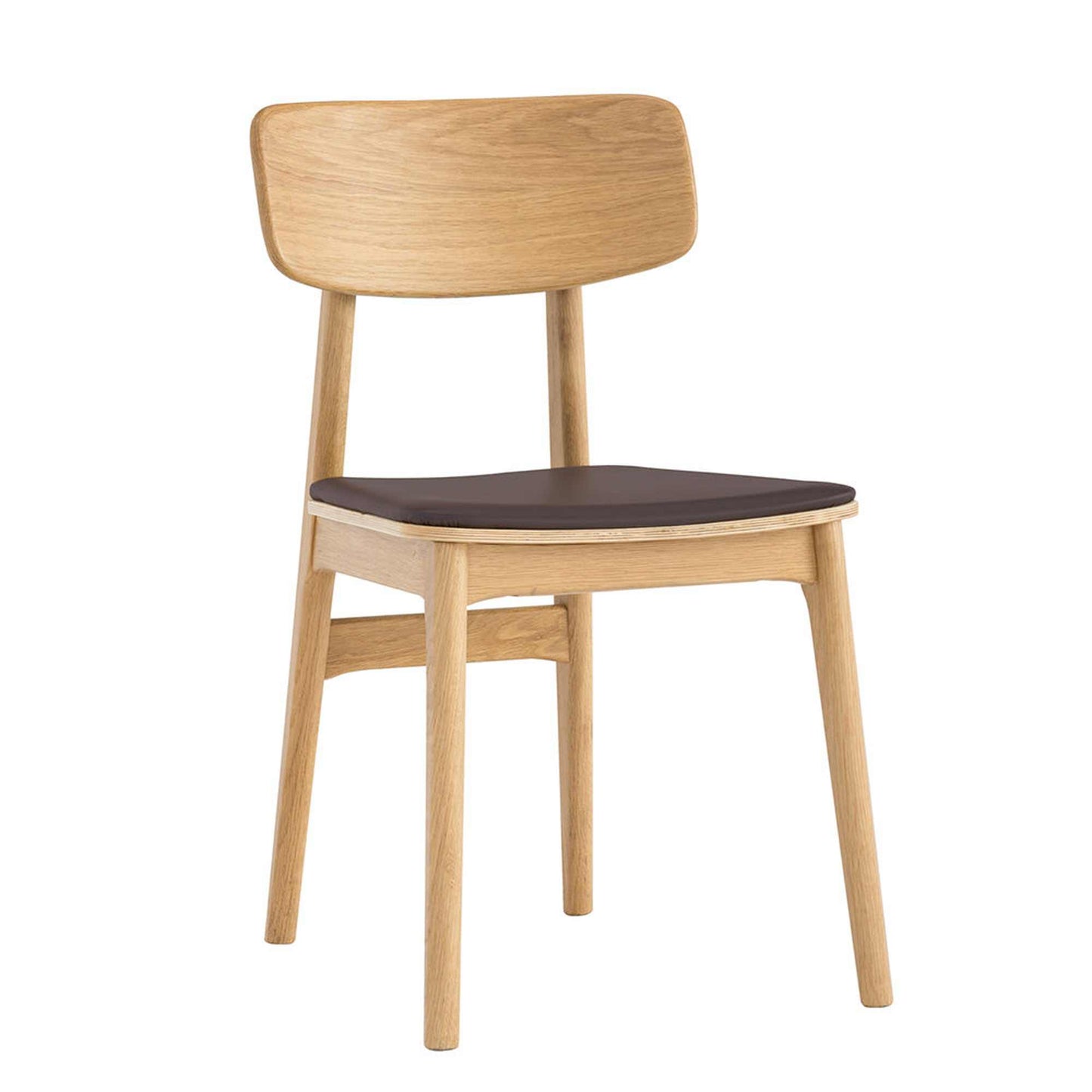 TACY Dining Chair - Oak & Mocha