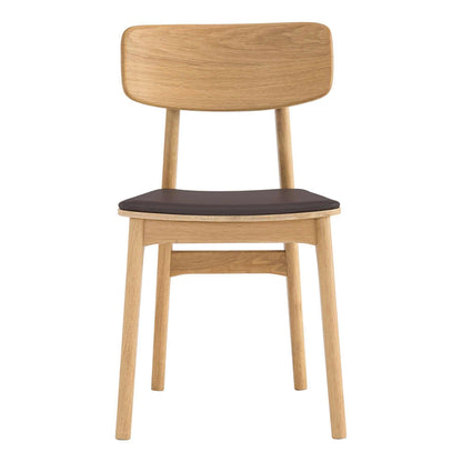 TACY Dining Chair - Oak & Mocha