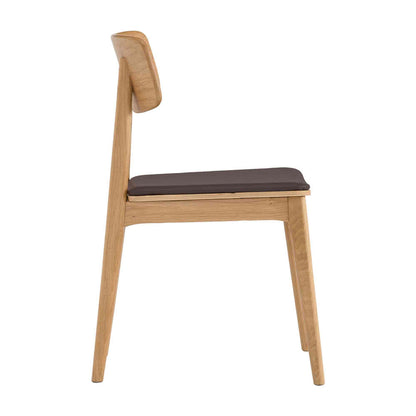 TACY Dining Chair - Oak & Mocha